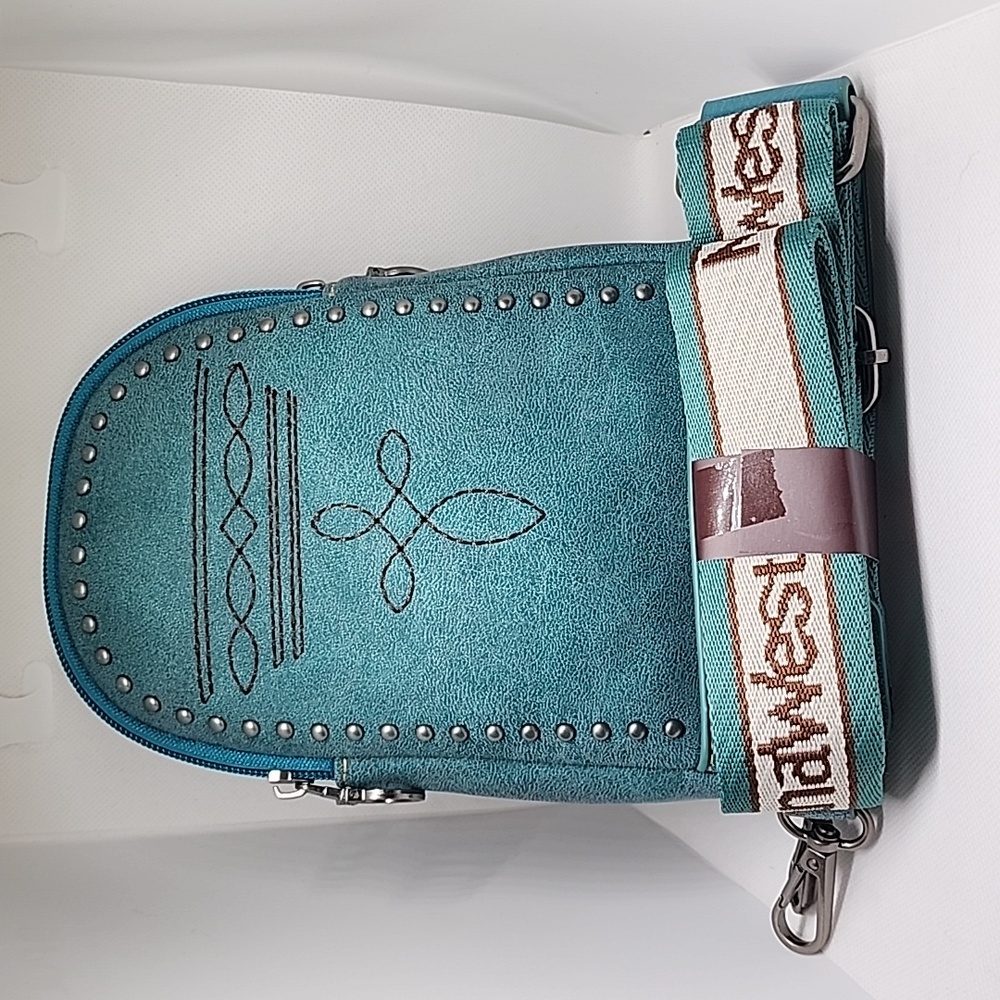 NWT!! Montana West Boot Stitch Sling 🎒 bag pink 💗 or turquoise 💚 - Picture 10 of 10